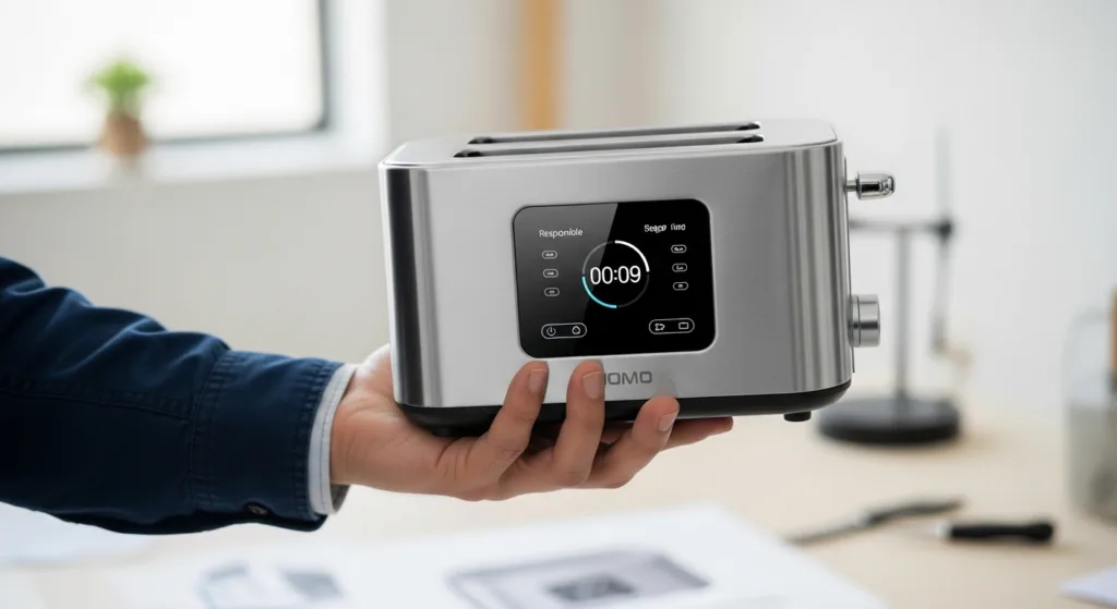 appliance hand-sample mockup